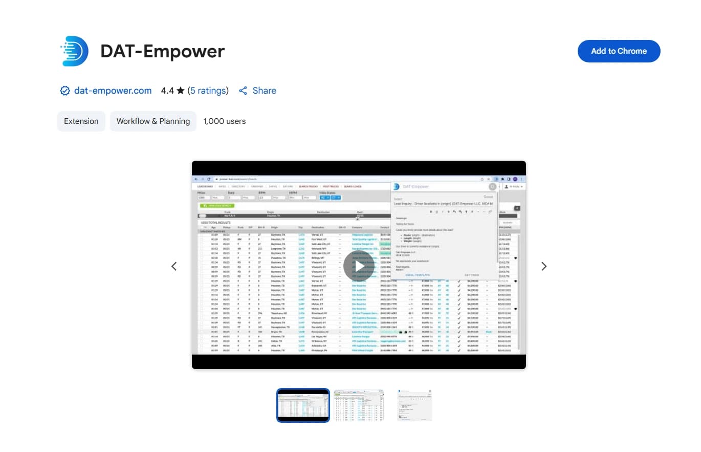 DAT Empower Extension